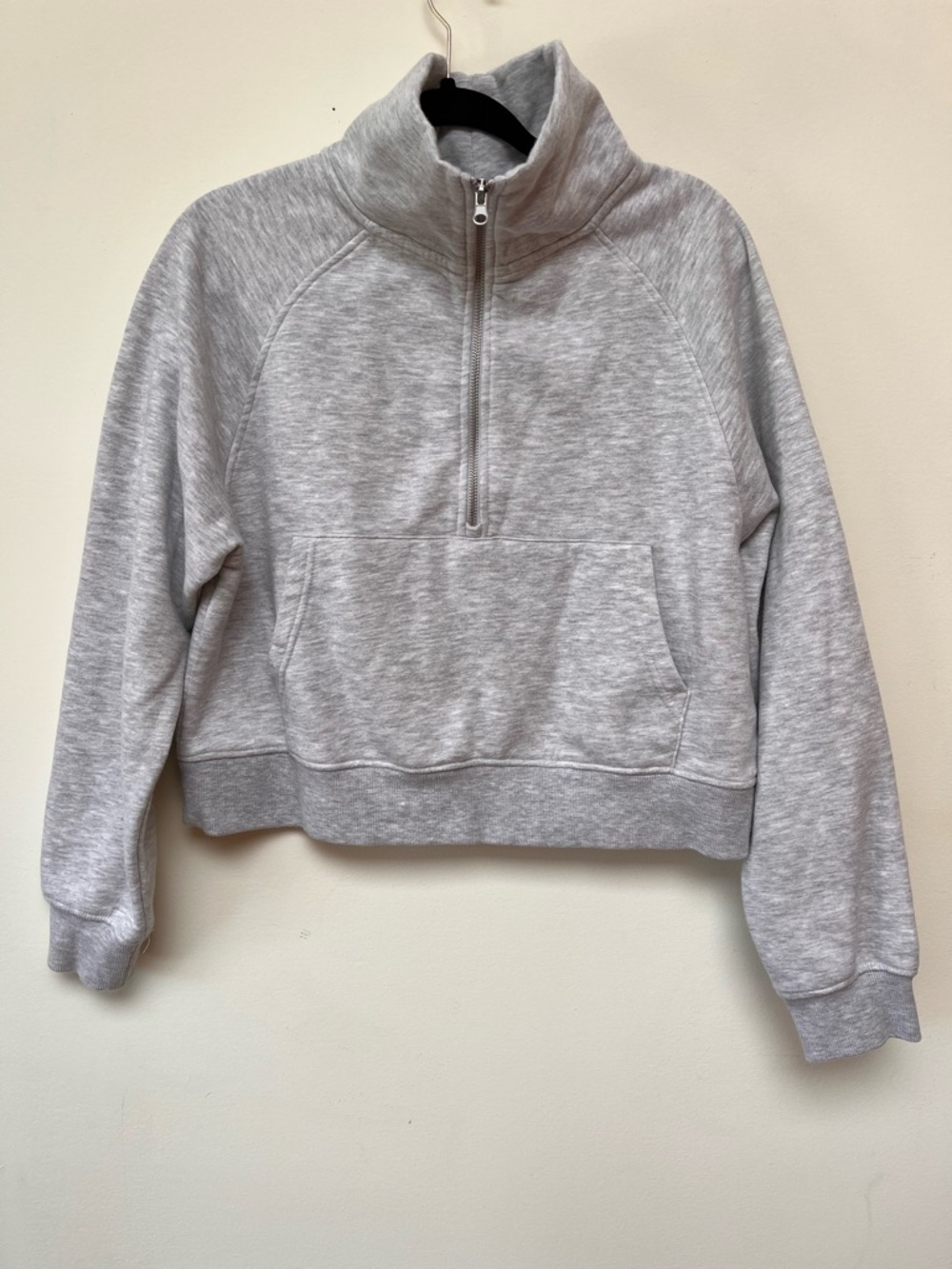 Women's Gray Half-Zip Pullover Sweatshirt